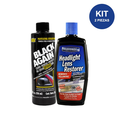 Kit Rescate Blue Magic, Black Again + Restaurador de Faros